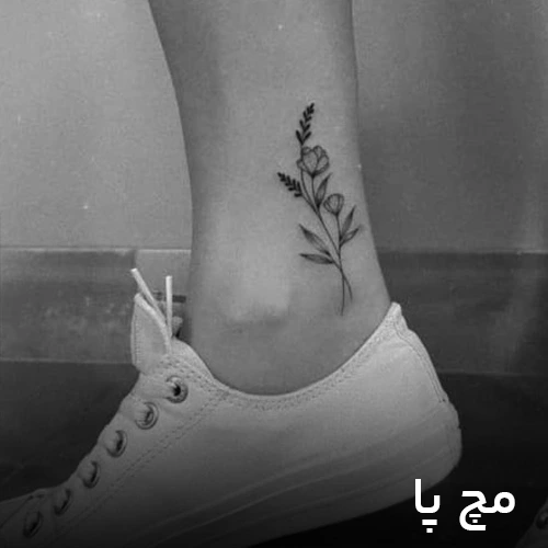 طرح تتو روی مچ پا